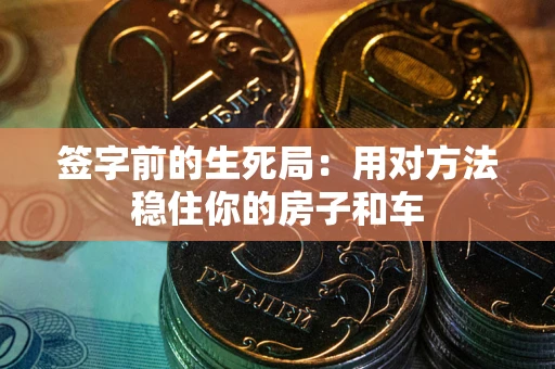 北京签字前的生死局：用对方法稳住你的房子和车