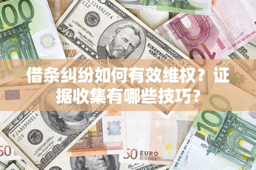 北京借条纠纷如何有效维权？证据收集有哪些技巧？
