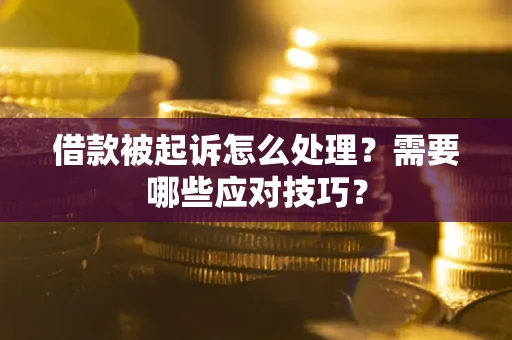 北京借款被起诉怎么处理？需要哪些应对技巧？