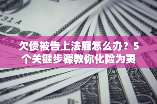 北京欠债被告上法庭怎么办？5个关键步骤教你化险为夷